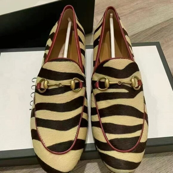 NIB Authentic Gucci Horsebit Accent Ponyhair Loafer - Picture 3 of 4